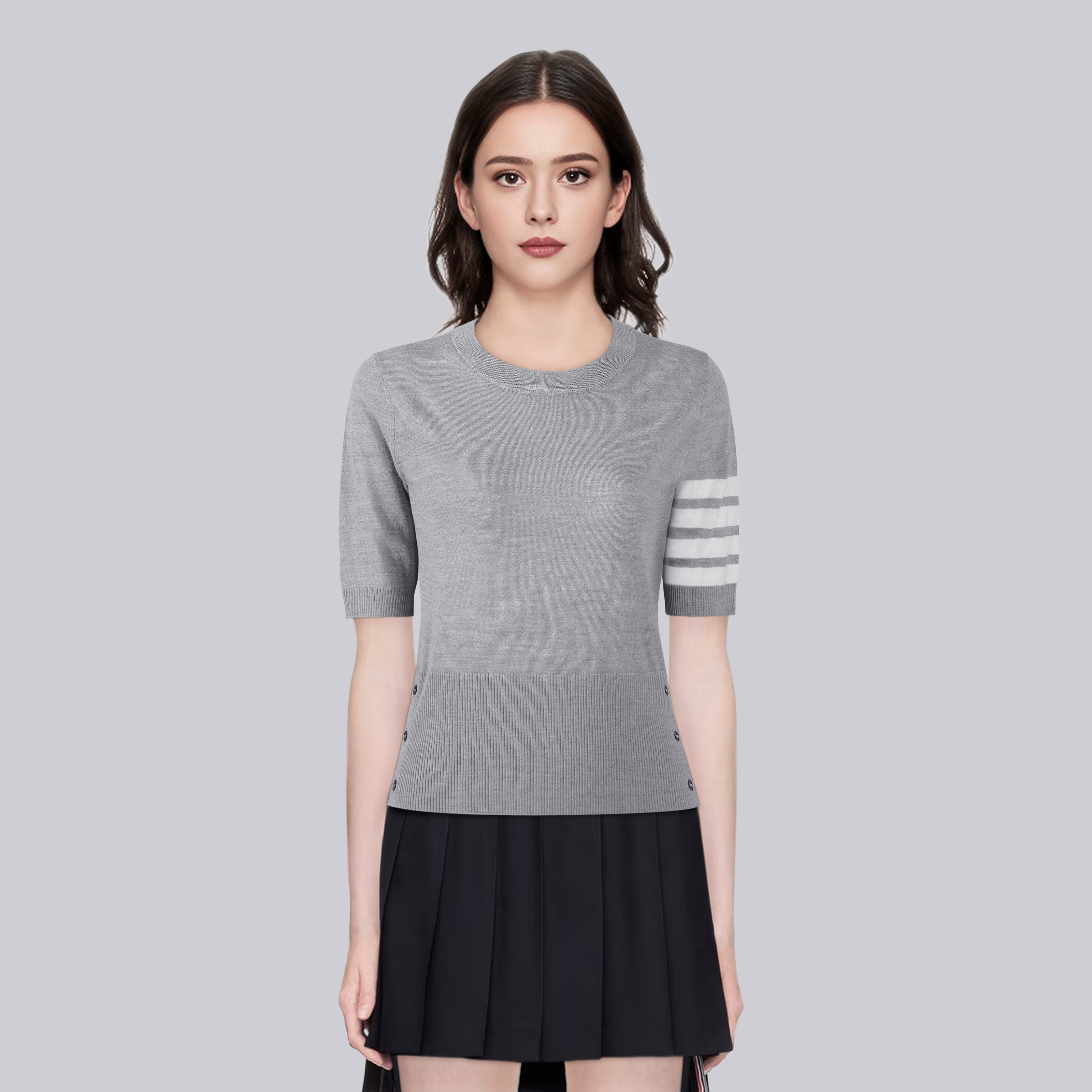 TB四杠短袖修身显瘦T恤