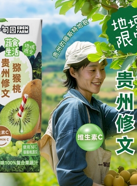一甸园蔬食生活地域限定贵州修文猕猴桃味100%复合果蔬汁200mL*10