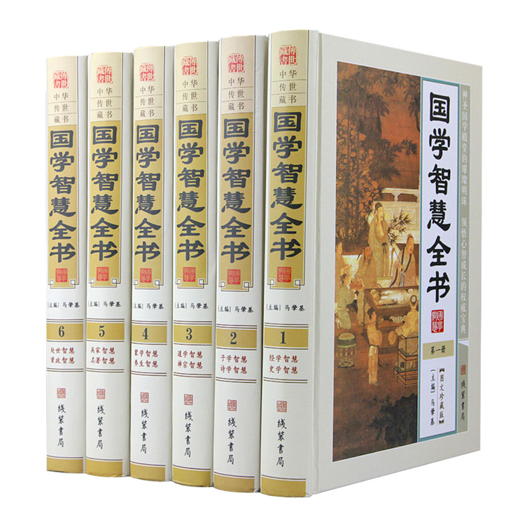 国学智慧全书 精装16开6册 国学典籍 经典国学读本 经学史学子学诗学蒙学道学禅宗养生兵学处事名著资政