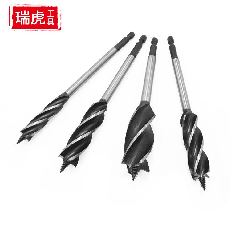 木工钻头六角柄支螺钻四槽加长麻花门锁开孔器抽屉木板扩孔