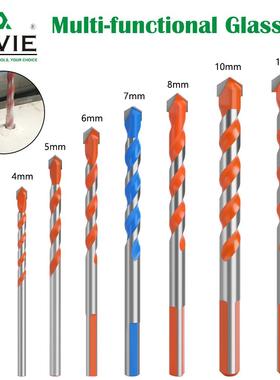 霸王钻头多功能合金橙色三角钻头大理石玻璃瓷砖陶瓷墙壁开孔钻