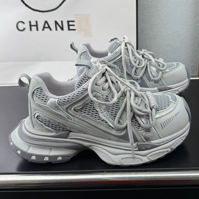 爆款松糕厚底老爹鞋女小个子增高2026新款网面透气休闲运动鞋女鞋