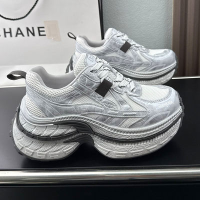 欧洲站女性2026春季新款真皮老爹鞋厚底包鞋松糕鞋板鞋休闲运动鞋