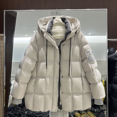 高级感2025冬季新款连帽羽绒棉服女大码女装加厚保暖棉袄棉衣外套