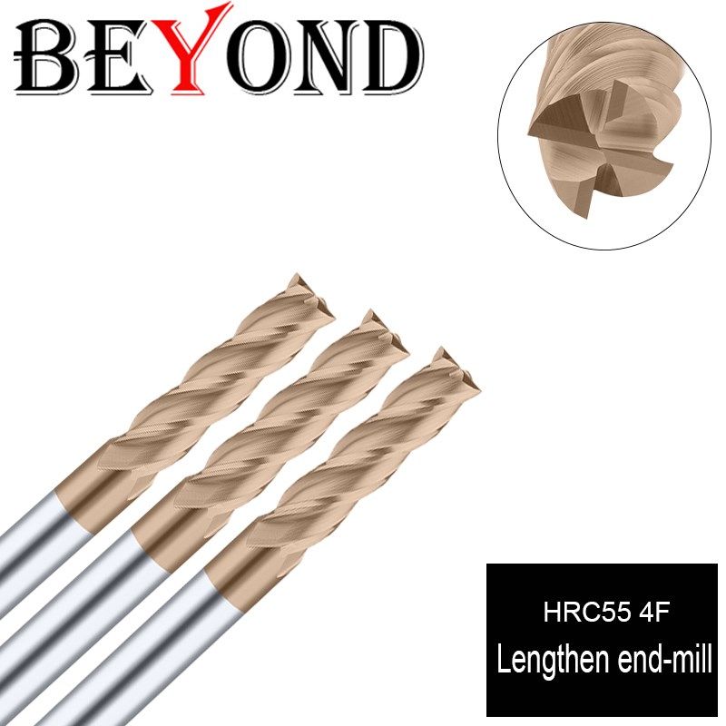 HRC55 4F Lengthen End-Mill Tungsten Steel Milling Cutter Woo
