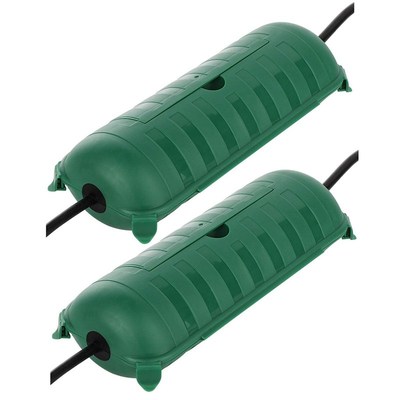 2Pc Waterproof Connection Box Extension Cord Cover Safety S