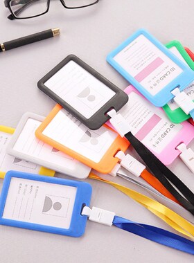 Portable Colorful Employee Plastic ID Card Holder Name Tag