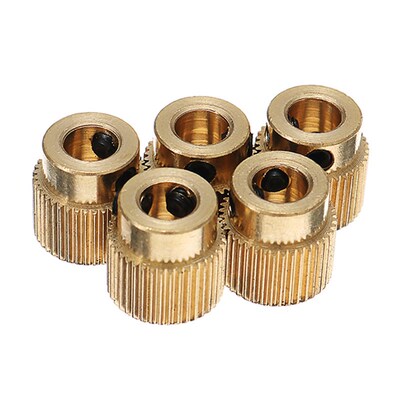 Brand New 5pcs 40 Teeth 5mm Brass Extrusion Wheel Gear With