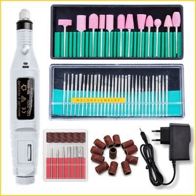 Electric Nail Drill Manicure Machine Milling Drill Bits Nail