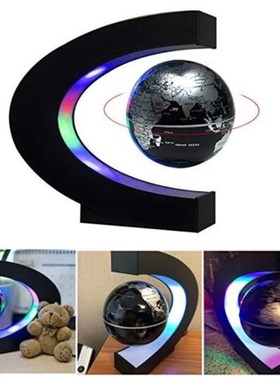 C shape Magnetic Levitation Floating World Map Globe LED Li