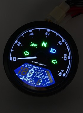 WPP Motorcycle Speedometer LED digita Indicator light Tachom