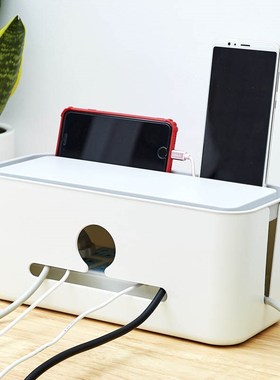 Desktop Cable Storage Box Case Power Strip Wire Management S