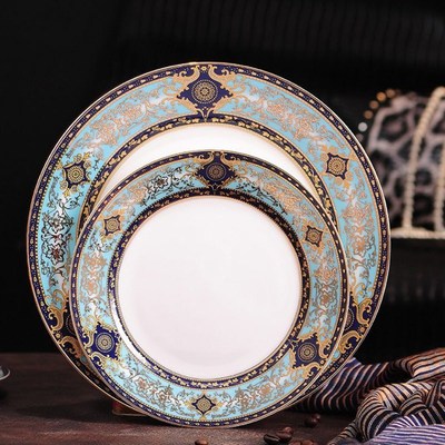 European-style bone china Western food plate steak cake Dess