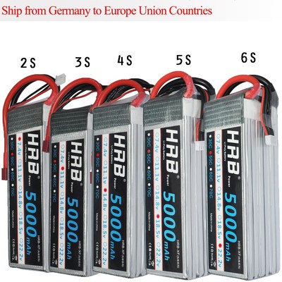 HRB RC Lipo Battery 2S 3S 4S 5S 6S 7.4V 11.1V 14.8V 18.5V 2