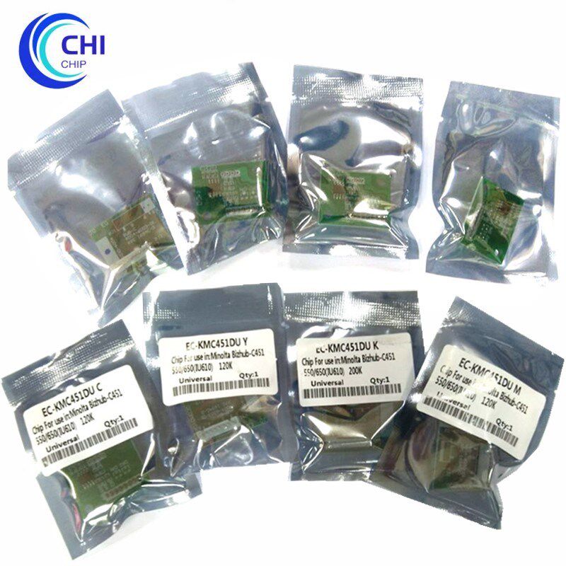 1Set CMYK Drum Unit Chip Bizhub C451 Drum Chip For Konica Mi