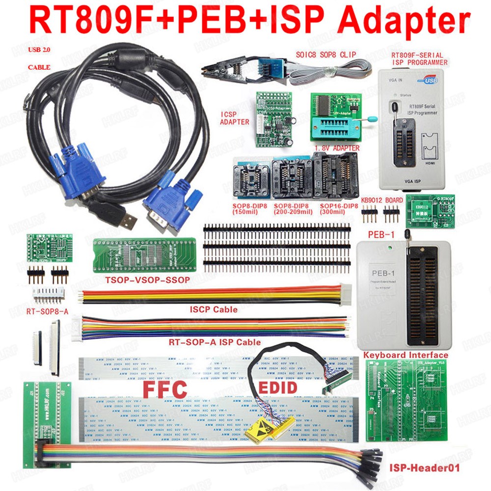 Original RT809F ISP Programmer with PEB-1 Board  ISP LC