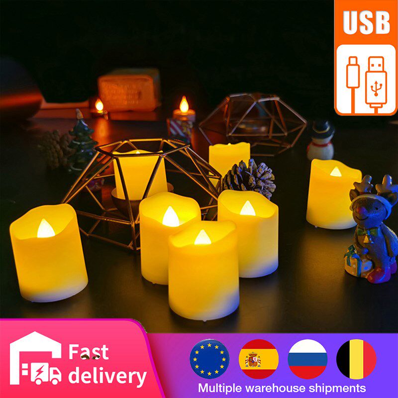 Flameless Electric Candle Recharge Flicker LED Candle Remot