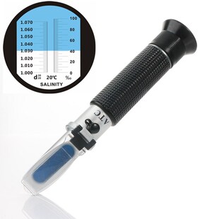 Protable Ocean Aquarium Salt Refractometer Salinity 0-10% Sp