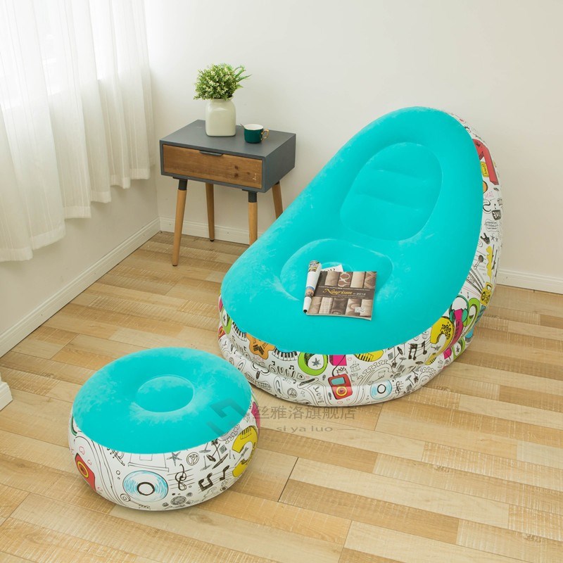 Simple 2 Set Macarone printed Portable Sofa Modular Inflatab