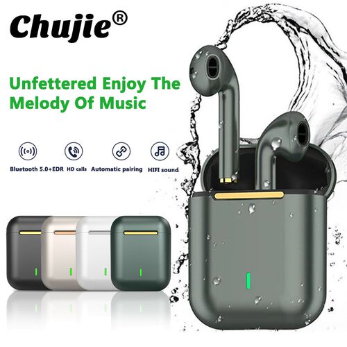 J18 TWS Bluetooth Headphones Music Earpiece Waterproof Touc
