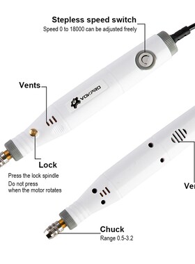 18V Engraving Pen Mini Drill Adjustable Speed Tool With Grin