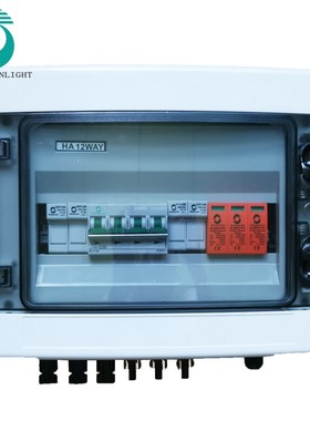 WSDB-PV2/1 2 String PV Combiner Box with Lighting Arrester,