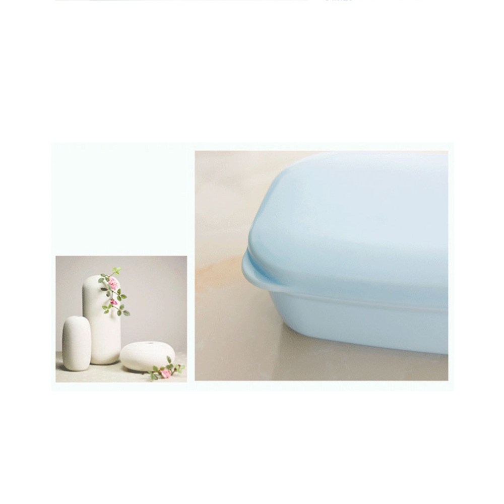 4pcs Soap Box Double Layer Soap Dish with Lid Soap Holder wi