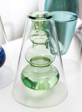 Home decoration accessories Nordic style Colourful Glass Tra