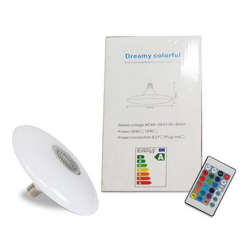 Smart E27 UFO LED Ceiling Lights Home Lighting Bluetooth Mus