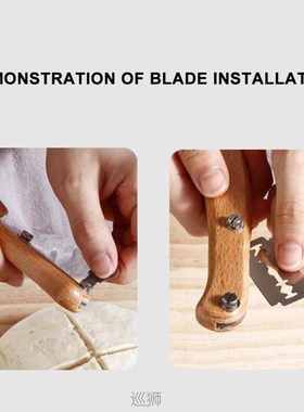 Newly Bread Bakers Lame Slashing Tool Dough Making Razor Acc