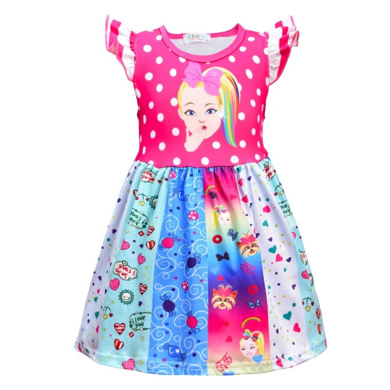 2020 JOJO Siwa Super Star Girls Dress Party Costume Girl Ki