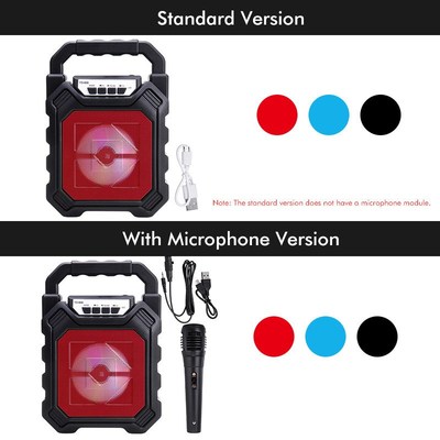 KTV Speaker Karaoke Bluetooth Outdoor Portable 4inch Home FM