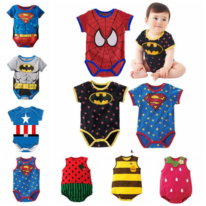 2019 summer baby girl clothes cartoon baby boy rompers supe