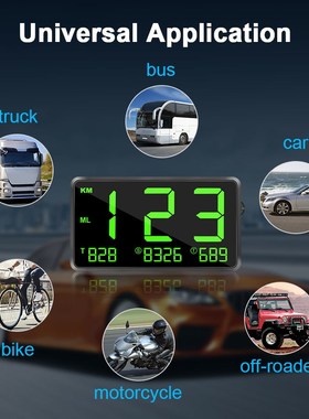 Car GPS Speedometer Big Fonts LED Display KM/h MPH Speed Ala