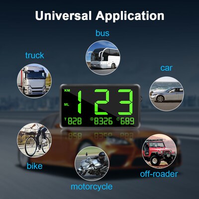 Car GPS Speedometer Big Fonts LED Display KM/h MPH Speed Ala
