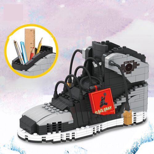 474pcs sports shoes building block pen holder sports basketb