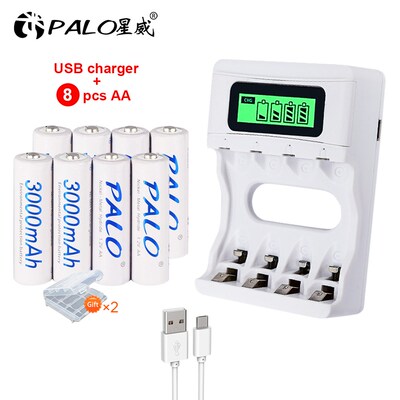 4 pcs AA battery 1.2 V Quality NI-MH Rechargeable Battery AA