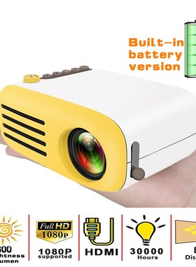 YG200 LED Protable Projector Focus Lens 1080P 3D Visual 80-i