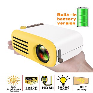 YG200 LED Protable Projector Focus Lens 1080P 3D Visual 80-i