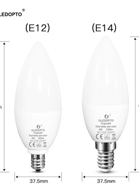 E12 E14 Zigbee Led Smart Bulb 4W Dimmable RGBCCT Ambiance D