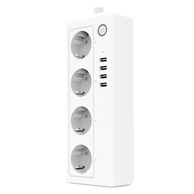 Smart WLAN Socket Board with 4 AC Sockets and 4 USB Ports,