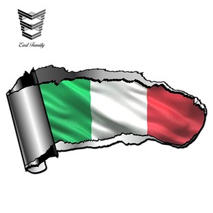 EARLFAMILY 13cm x 5.8cm Ripped Open Gash Torn Metal Design