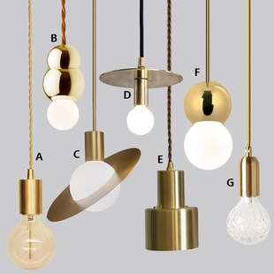 golden ins side Vintage room wind chandelier Nordic loft cha