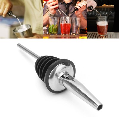 Stainless Steel Whisky Liquor Oil Wine Bottle Pourer Cap Spo