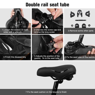 Shockproof MTB Bike Hollowed Saddle Cycling Seat Cover Cushi