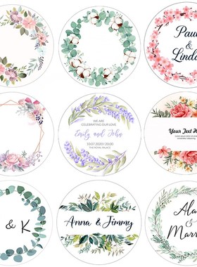 Custom Logo Wedding Birthday Party Sticker Personalized Des