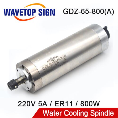WaveopSign 800W CNC Router Spindle Motor 220V 5A Water Cooli