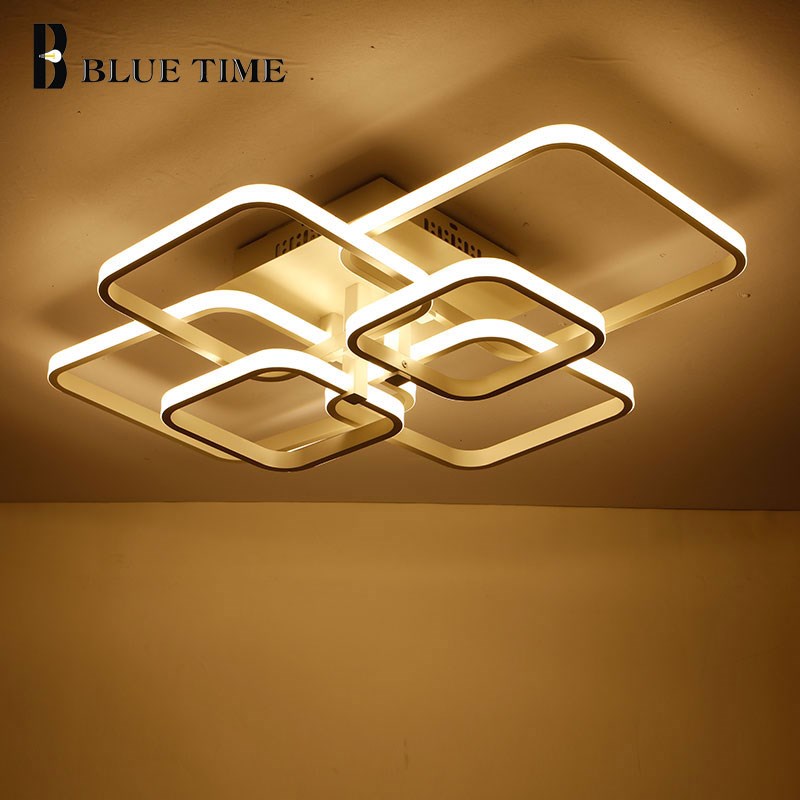 New Square  Frame Modern Led Ceiling Lights  Living Room Bed