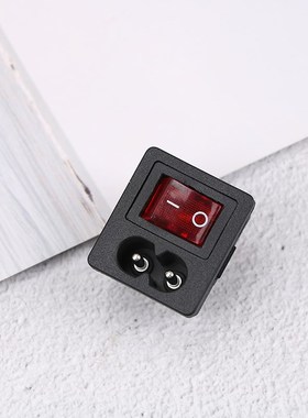Red Rocker Switch Fused Inlet Power Socket Fuse Switch Conne