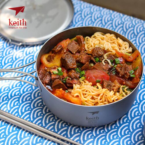 Keith Outdoor Titanium Bowl Dinner Instant Noodle Box 800ml